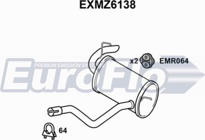 EuroFlo EXMZ6138 - Глушник вихлопних газів кінцевий autocars.com.ua