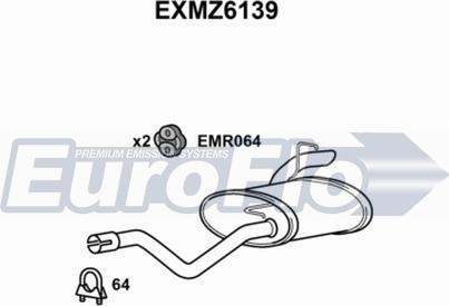 EuroFlo EXMZ6139 - Глушник вихлопних газів кінцевий autocars.com.ua