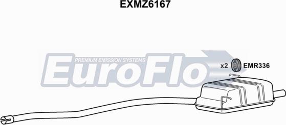 EuroFlo EXMZ6167 - Глушник вихлопних газів кінцевий autocars.com.ua