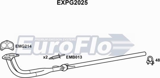 EuroFlo EXPG2025 - Труба вихлопного газу autocars.com.ua