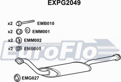 EuroFlo EXPG2049 - Труба вихлопного газу autocars.com.ua