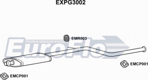 EuroFlo EXPG3002 - Середній глушник вихлопних газів autocars.com.ua
