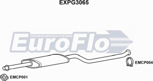 EuroFlo EXPG3065 - Середній глушник вихлопних газів autocars.com.ua