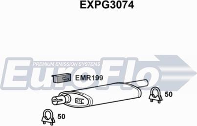 EuroFlo EXPG3074 - Середній глушник вихлопних газів autocars.com.ua