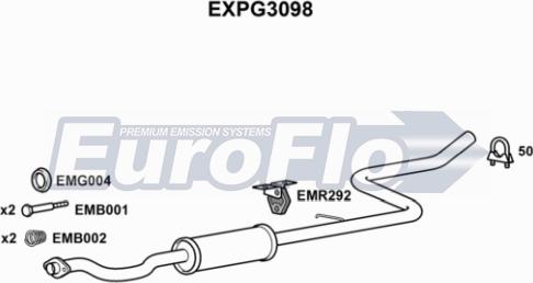 EuroFlo EXPG3098 - Средний глушитель выхлопных газов autodnr.net