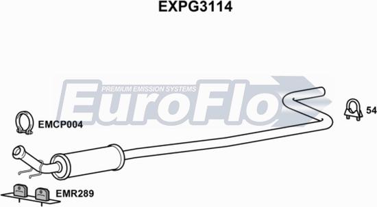 EuroFlo EXPG3114 - Середній глушник вихлопних газів autocars.com.ua