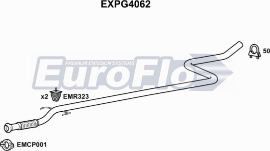 EuroFlo EXPG4062 - Труба вихлопного газу autocars.com.ua