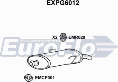 EuroFlo EXPG6012 - Глушитель выхлопных газов, конечный autodnr.net