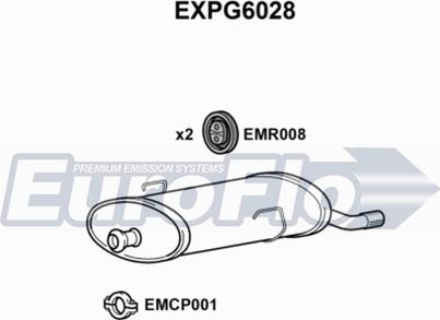 EuroFlo EXPG6028 - Глушник вихлопних газів кінцевий autocars.com.ua