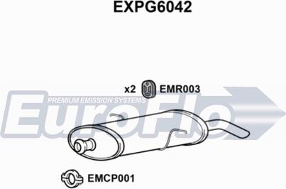 EuroFlo EXPG6042 - Глушник вихлопних газів кінцевий autocars.com.ua