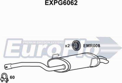 EuroFlo EXPG6062 - Глушник вихлопних газів кінцевий autocars.com.ua