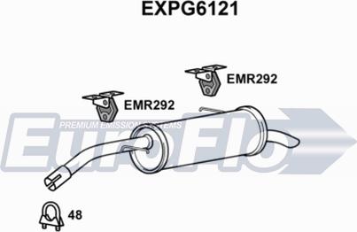 EuroFlo EXPG6121 - Глушник вихлопних газів кінцевий autocars.com.ua