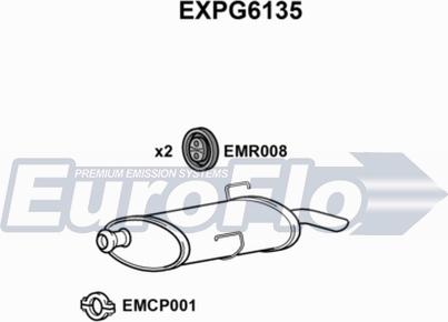 EuroFlo EXPG6135 - Глушник вихлопних газів кінцевий autocars.com.ua