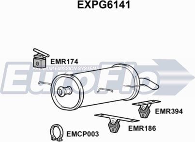 EuroFlo EXPG6141 - Глушник вихлопних газів кінцевий autocars.com.ua