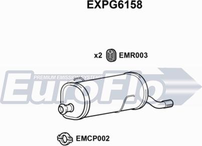 EuroFlo EXPG6158 - Глушник вихлопних газів кінцевий autocars.com.ua