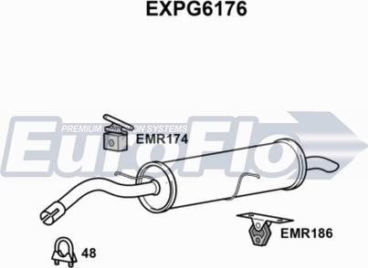 EuroFlo EXPG6176 - Глушник вихлопних газів кінцевий autocars.com.ua