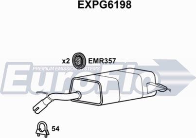 EuroFlo EXPG6198 - Глушник вихлопних газів кінцевий autocars.com.ua