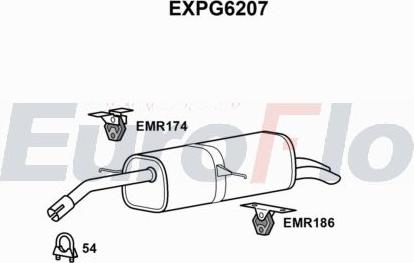 EuroFlo EXPG6207 - Вкладиш глушника, глушник вихлопних газів кінцевий autocars.com.ua