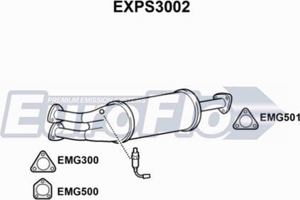 EuroFlo EXPS3002 - Середній глушник вихлопних газів autocars.com.ua