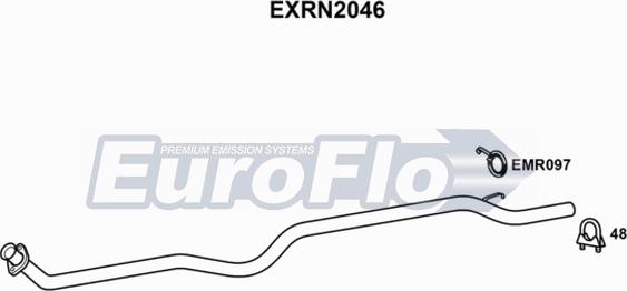 EuroFlo EXRN2046 - Труба вихлопного газу autocars.com.ua