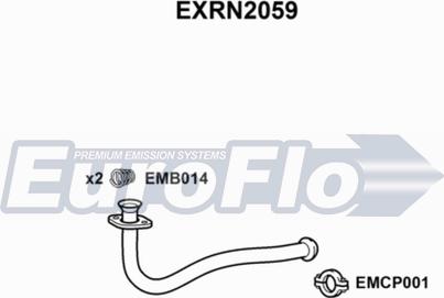 EuroFlo EXRN2059 - Труба вихлопного газу autocars.com.ua