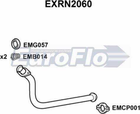 EuroFlo EXRN2060 - Труба вихлопного газу autocars.com.ua