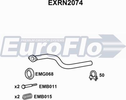 EuroFlo EXRN2074 - Труба вихлопного газу autocars.com.ua