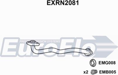 EuroFlo EXRN2081 - Труба вихлопного газу autocars.com.ua