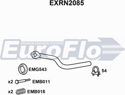 EuroFlo EXRN2085 - Труба вихлопного газу autocars.com.ua