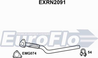 EuroFlo EXRN2091 - Труба вихлопного газу autocars.com.ua