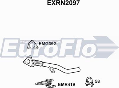 EuroFlo EXRN2097 - Труба вихлопного газу autocars.com.ua