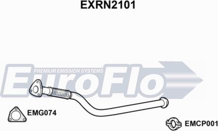 EuroFlo EXRN2101 - Труба вихлопного газу autocars.com.ua