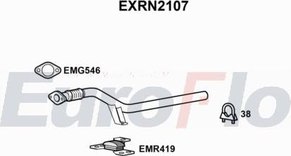 EuroFlo EXRN2107 - Труба вихлопного газу autocars.com.ua