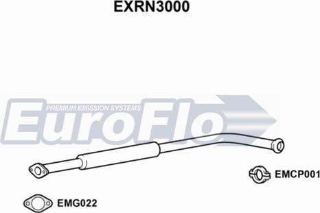 EuroFlo EXRN3000 - Середній глушник вихлопних газів autocars.com.ua