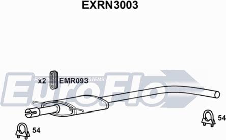 EuroFlo EXRN3003 - Середній глушник вихлопних газів autocars.com.ua