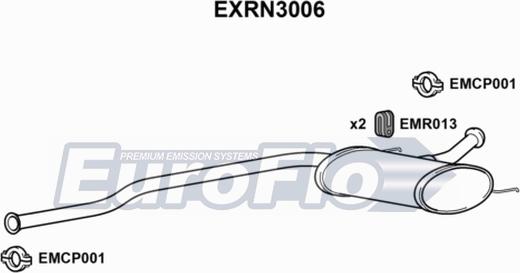 EuroFlo EXRN3006 - Середній глушник вихлопних газів autocars.com.ua