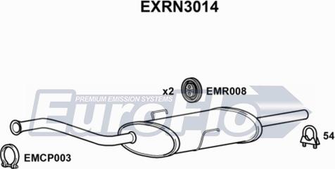 EuroFlo EXRN3014 - Середній глушник вихлопних газів autocars.com.ua