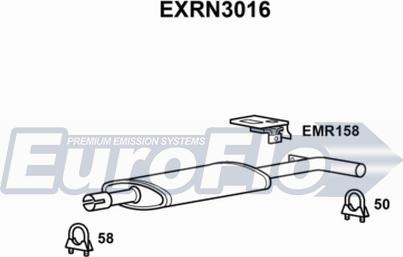 EuroFlo EXRN3016 - Середній глушник вихлопних газів autocars.com.ua