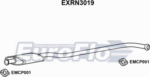 EuroFlo EXRN3019 - Середній глушник вихлопних газів autocars.com.ua