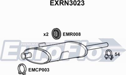 EuroFlo EXRN3023 - Середній глушник вихлопних газів autocars.com.ua