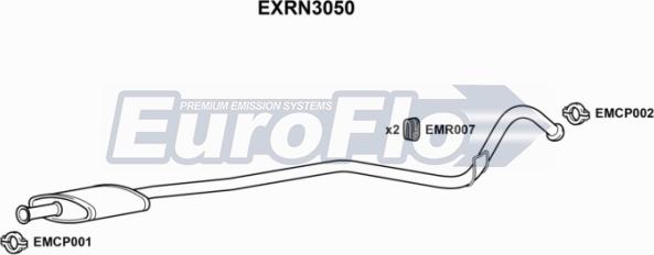 EuroFlo EXRN3050 - Середній глушник вихлопних газів autocars.com.ua