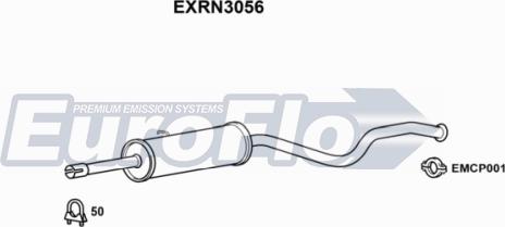 EuroFlo EXRN3056 - Середній глушник вихлопних газів autocars.com.ua