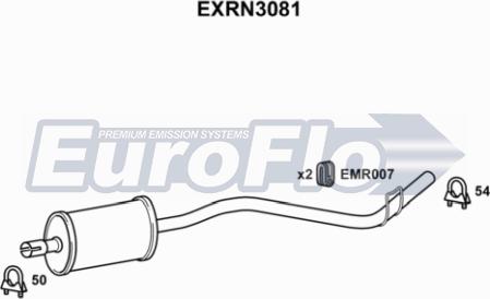 EuroFlo EXRN3081 - Середній глушник вихлопних газів autocars.com.ua