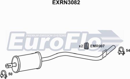 EuroFlo EXRN3082 - Середній глушник вихлопних газів autocars.com.ua