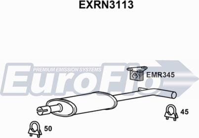 EuroFlo EXRN3113 - Середній глушник вихлопних газів autocars.com.ua