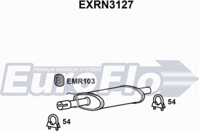 EuroFlo EXRN3127 - Середній глушник вихлопних газів autocars.com.ua