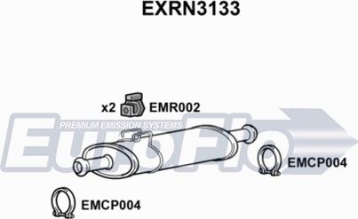 EuroFlo EXRN3133 - Середній глушник вихлопних газів autocars.com.ua