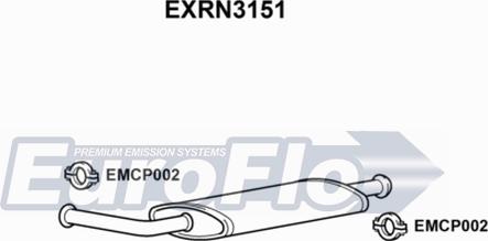 EuroFlo EXRN3151 - Середній глушник вихлопних газів autocars.com.ua