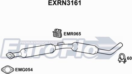 EuroFlo EXRN3161 - Середній глушник вихлопних газів autocars.com.ua
