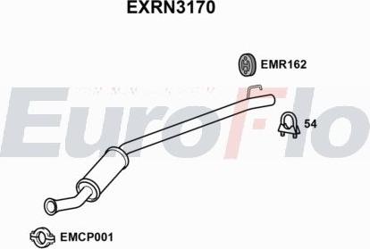 EuroFlo EXRN3170 - Середній глушник вихлопних газів autocars.com.ua